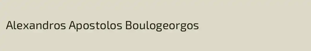 Alexandros Apostolos Boulogeorgos